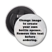 Aangepaste opening voor je eigen fotoknoopflesopen button flesopener (Voorkant)