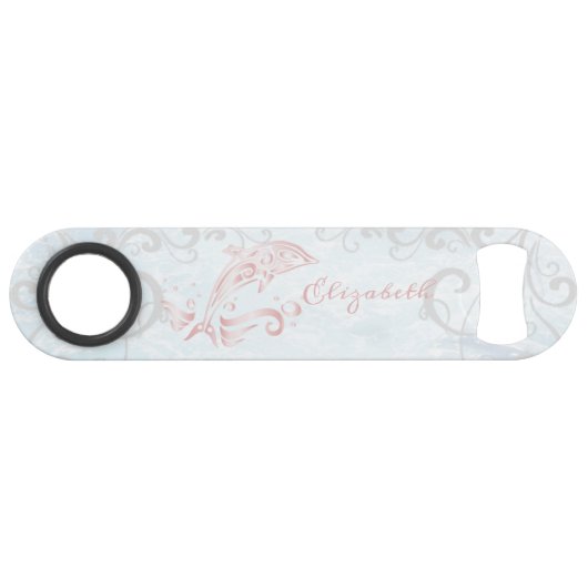 Aangepaste opening voor roze dolfijn speed flessenopener (Voorkant (Horizontaal))