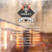 Aangepaste openingstijden Retro Lassen workshop lo Raamsticker (Vel 2)