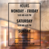 Aangepaste openingstijden van winkels Open Geslote Raamsticker (Vel 2)