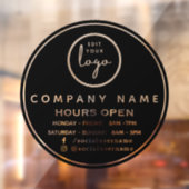 Aangepaste openingstijden venster sticker (Vel 2)