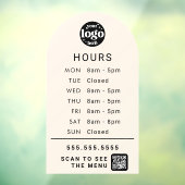 Aangepaste openingstijden voor bedrijven met winke raamsticker (Vel 3)