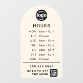 Aangepaste openingstijden voor bedrijven met winke raamsticker (Vel)