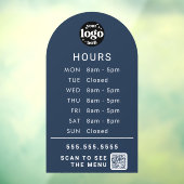 Aangepaste openingsuren voor bedrijven met winkel  raamsticker (Vel 3)