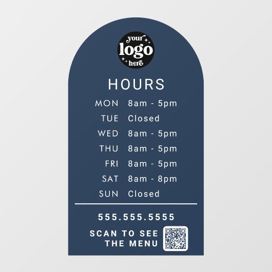 Aangepaste openingsuren voor bedrijven met winkel  raamsticker (Vel)