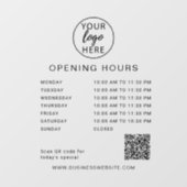 Aangepaste openingsuren voor bedrijven vensterstic raamsticker (Vel)