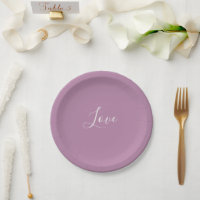 Aangepaste opera Mauve Solid Color Minimalist Wedd