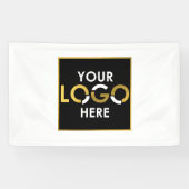 Aangepaste opknoping Banner Sign Business Logo Wit (Horizontaal)