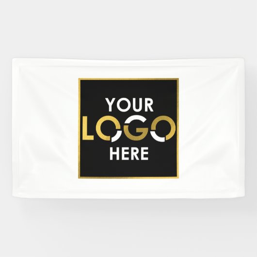 Aangepaste opknoping Banner Sign Business Logo Wit (Horizontaal)