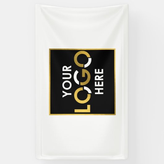 Aangepaste opknoping Banner Sign Business Logo Wit (Verticaal)