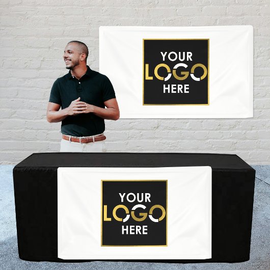 Aangepaste opknoping Banner Sign Business Logo Wit