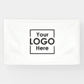 Aangepaste opknoping Banner Sign Business Logo Wit (Horizontaal)
