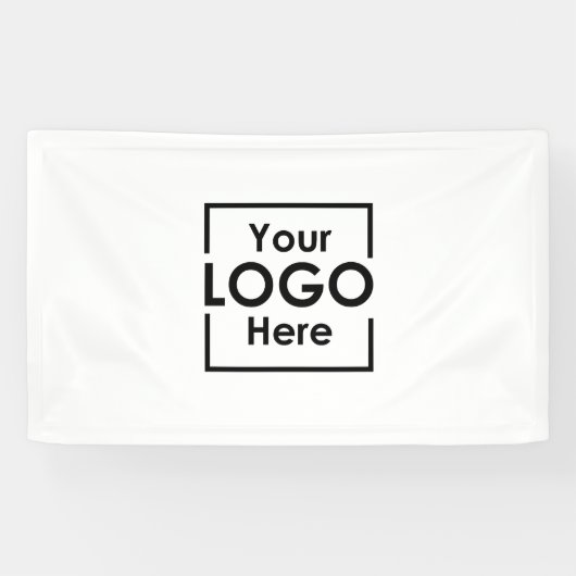 Aangepaste opknoping Banner Sign Business Logo Wit (Horizontaal)