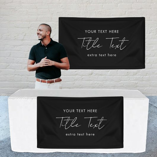 Aangepaste opknoping banner teken Modern Script Zw