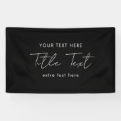 Aangepaste opknoping banner teken Modern Script Zw (Horizontaal)