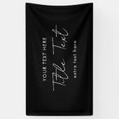 Aangepaste opknoping banner teken Modern Script Zw (Verticaal)