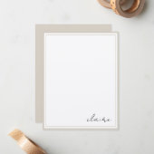 Aangepaste opmerkingen bij schrijfwaren notitiekaartje (Voorkant / Achterkant in situ)