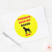 Aangepaste opslaan van mijn boxer ronde sticker (Envelop)