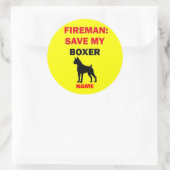 Aangepaste opslaan van mijn boxer ronde sticker (Tas)
