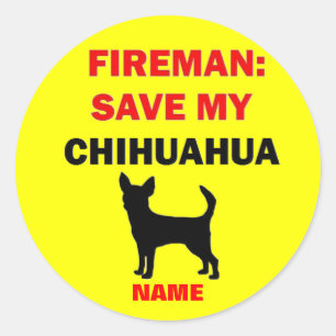 Aangepaste opslaan van mijn Chihuahua Ronde Sticker
