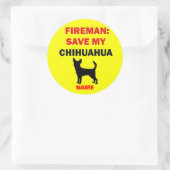 Aangepaste opslaan van mijn Chihuahua Ronde Sticker (Tas)