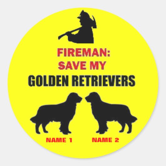 Aangepaste opslaan van mijn Golden Retrievers Ronde Sticker (Voorkant)