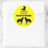 Aangepaste opslaan van mijn Golden Retrievers Ronde Sticker (Tas)