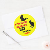 Aangepaste opslaan van mijn kat ronde sticker (Envelop)