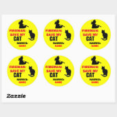 Aangepaste opslaan van mijn kat ronde sticker (Vel)