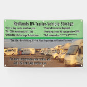 Aangepaste opslagplaats voor camper aanhangwagen spandoek (Horizontaal)