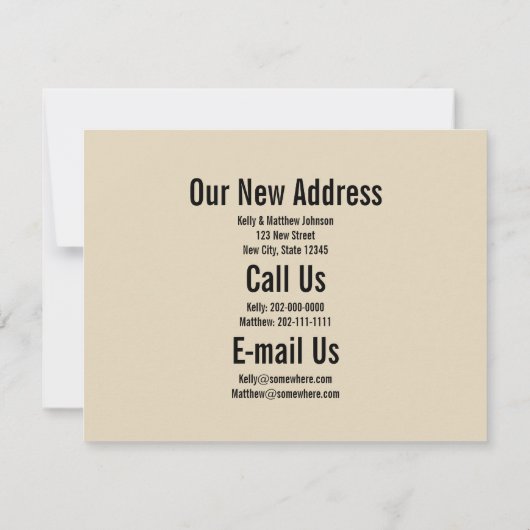 Aangepaste opstartversie van Funny Moving kondigin Kaart (Achterkant)