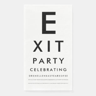 Aangepaste Optometrist Leestest Pensioenfeest Servet