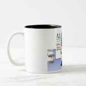 Aangepaste Optometrist - Vrouw Cartoon Tweekleurige Koffiemok (Links)