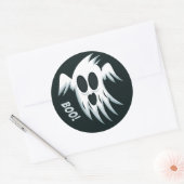 Aangepaste opwindmiddelen voor Halloween Ghost Ronde Sticker (Envelop)