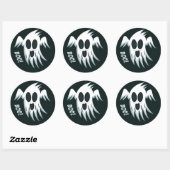 Aangepaste opwindmiddelen voor Halloween Ghost Ronde Sticker (Vel)