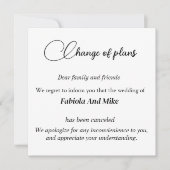 Aangepaste opzegkaart voor bruiloft kaart (Voorkant)