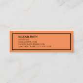 Aangepaste Oranje Afstuderen Naam invoegen Contactkaartje (Achterkant)