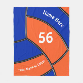 Aangepaste Oranje blauwe schroefdoekjes Fleece Deken