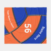 Aangepaste Oranje blauwe schroefdoekjes Fleece Deken (Voorkant (Horizontaal))