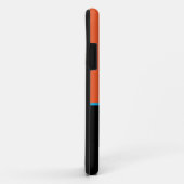 Aangepaste Oranje blauwe strepen Case-Mate iPhone Case (Achterkant/rechts)