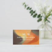 Aangepaste Oranje Bruine Esthetische Professional Visitekaartje (Staand voorkant)