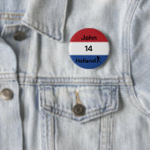 Aangepaste Oranje Fan Uitstraling Ronde Button 5,7 Cm (In situ)
