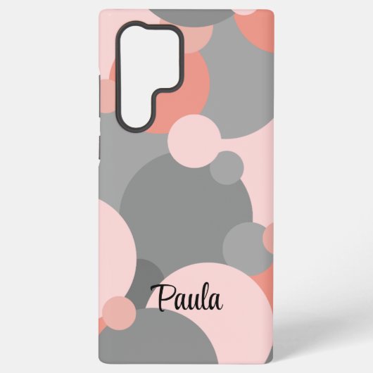 Aangepaste oranje-grijs molecuul Samsung Telefoonh Samsung Galaxy Hoesje (Achterkant)