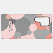 Aangepaste oranje-grijs molecuul Samsung Telefoonh Samsung Galaxy Hoesje (Achterkant horizontaal)