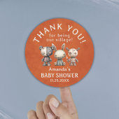 Aangepaste Oranje Halloween Baby shower Dank u Ronde Sticker