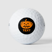 Aangepaste oranje Halloween pompoen hoofd golfball Golfballen (Voorkant)
