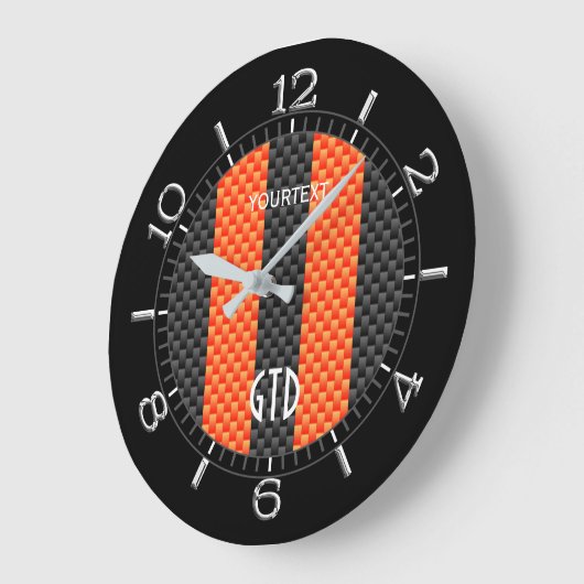 Aangepaste Oranje koolstofstijlraces Grote Klok (Hoek)