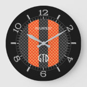 Aangepaste Oranje koolstofstijlraces Grote Klok (Voorkant)