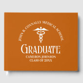 Aangepaste Oranje medische school afstudeerfeest Gastenboek (Voorkant)