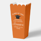 Aangepaste oranje middelbare school reünie feest p bedankdoosjes (Voorkant)